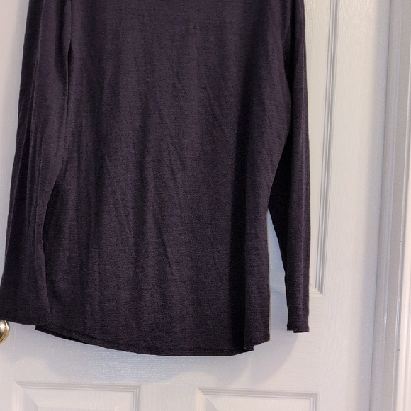 Seg'ments 100%Wool Long Sleeve Top - Dark Purple, XXL - Picture 5 of 10
